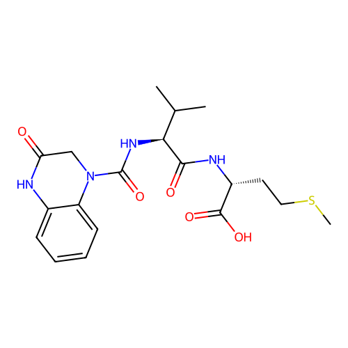 N-[(3-oxo-3,4-dihydroquinoxalin-1(2H)-yl)carbonyl]-L-valyl-D-methionine structure