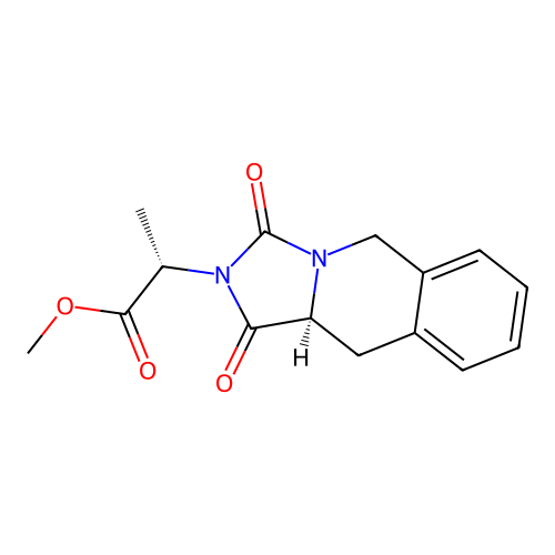 (S)-methyl 2-((S)-1,3-dioxo-10,10a-dihydroimidazo[1,5-b]isoquinolin-2(1H,3H,5H)-yl)propanoate structure