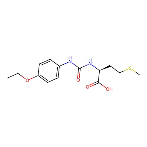 N-[(4-ethoxyphenyl)carbamoyl]-L-methionine structure