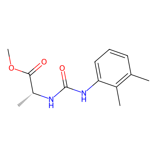 methyl N-[(2,3-dimethylphenyl)carbamoyl]-D-alaninate structure