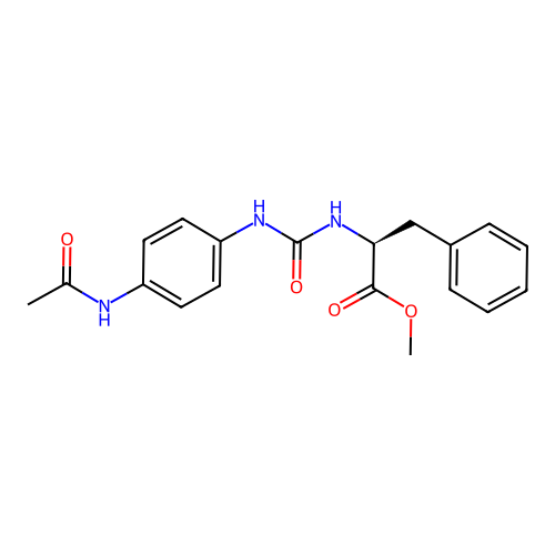 methyl N-{[4-(acetylamino)phenyl]carbamoyl}-L-phenylalaninate structure