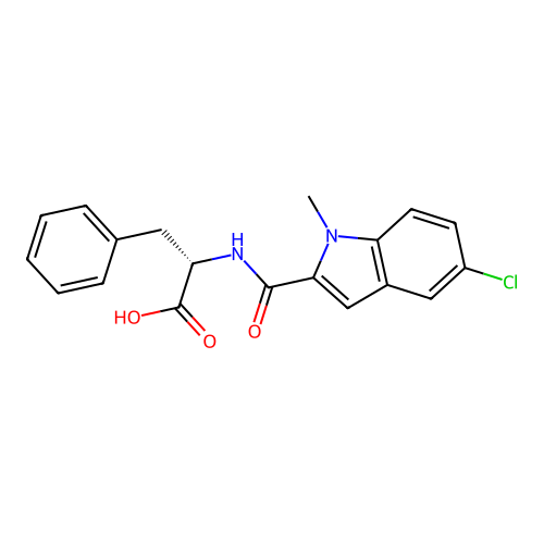 N-[(5-chloro-1-methyl-1H-indol-2-yl)carbonyl]-L-phenylalanine structure