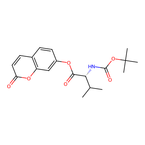 (R)-2-oxo-2H-chromen-7-yl 2-((tert-butoxycarbonyl)amino)-3-methylbutanoate structure