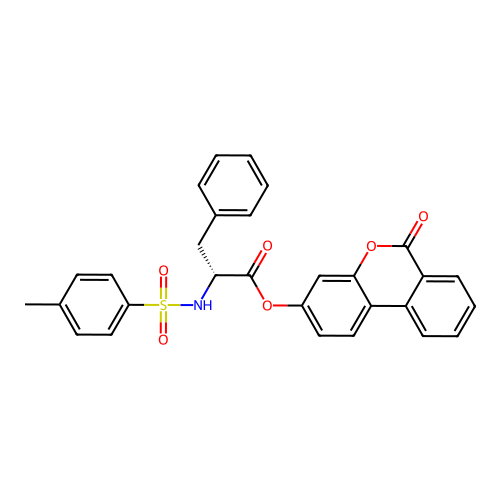 (6-oxobenzo[c]chromen-3-yl) (2R)-2-[(4-methylphenyl)sulfonylamino]-3-phenylpropanoate structure