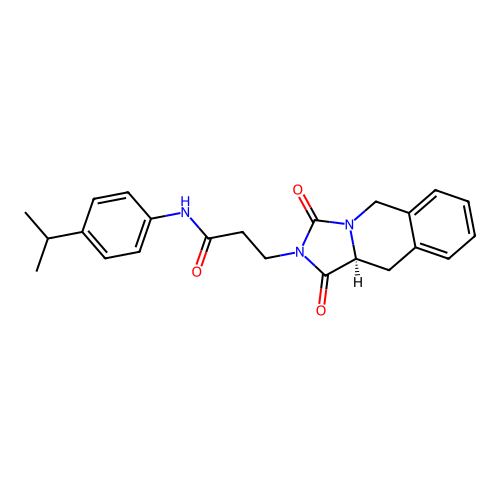(S)-3-(1,3-dioxo-10,10a-dihydroimidazo[1,5-b]isoquinolin-2(1H,3H,5H)-yl)-N-(4-isopropylphenyl)propanamide structure