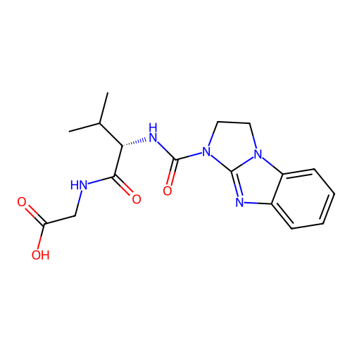 N-(2,3-dihydro-1H-imidazo[1,2-a]benzimidazol-1-ylcarbonyl)-L-valylglycine structure