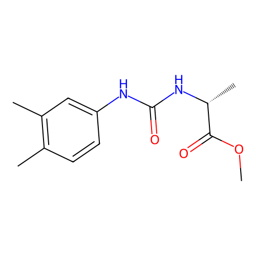 methyl N-[(3,4-dimethylphenyl)carbamoyl]-D-alaninate structure