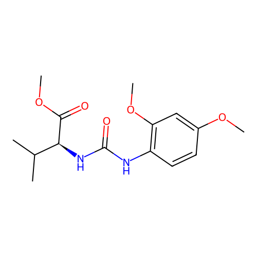methyl N-[(2,4-dimethoxyphenyl)carbamoyl]-L-valinate structure