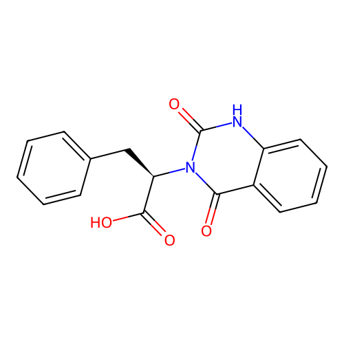 (2S)-2-(2,4-dioxo-1,4-dihydroquinazolin-3(2H)-yl)-3-phenylpropanoic acid structure