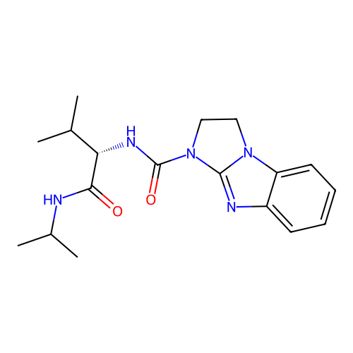 (S)-N-(1-(isopropylamino)-3-methyl-1-oxobutan-2-yl)-2,3-dihydro-1H-benzo[d]imidazo[1,2-a]imidazole-1-carboxamide structure