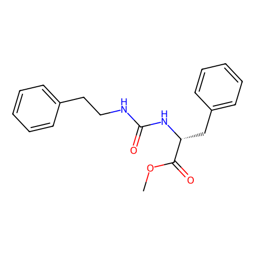 methyl N-[(2-phenylethyl)carbamoyl]-D-phenylalaninate structure