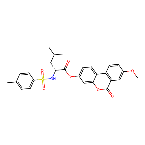 (8-methoxy-6-oxobenzo[c]chromen-3-yl) (2R)-4-methyl-2-[(4-methylphenyl)sulfonylamino]pentanoate structure