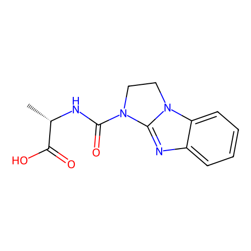 N-(2,3-dihydro-1H-imidazo[1,2-a]benzimidazol-1-ylcarbonyl)-L-alanine structure