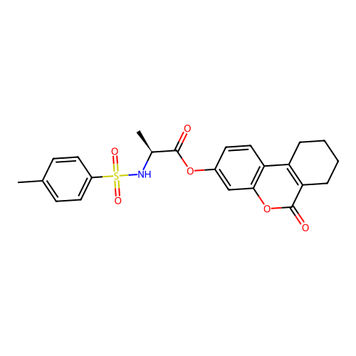 (6-oxo-7,8,9,10-tetrahydrobenzo[c]chromen-3-yl) (2S)-2-[(4-methylphenyl)sulfonylamino]propanoate structure