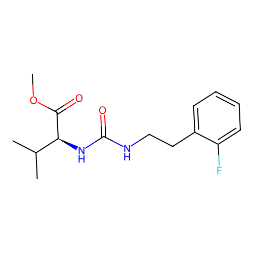 methyl N-{[2-(2-fluorophenyl)ethyl]carbamoyl}-L-valinate structure