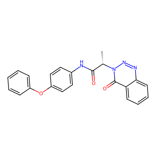 (2S)-2-(4-oxo-1,2,3-benzotriazin-3(4H)-yl)-N-(4-phenoxyphenyl)propanamide structure