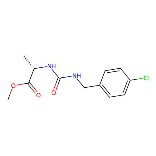 (S)-methyl 2-(3-(4-chlorobenzyl)ureido)propanoate structure