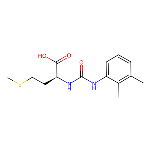 (S)-2-(3-(2,3-dimethylphenyl)ureido)-4-(methylthio)butanoic acid structure
