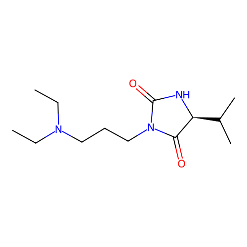 (S)-3-(3-(diethylamino)propyl)-5-isopropylimidazolidine-2,4-dione structure