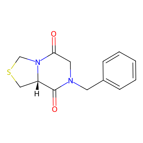 (8aR)-7-benzyltetrahydro[1,3]thiazolo[3,4-a]pyrazine-5,8-dione structure