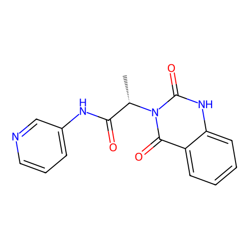 (2S)-2-(2,4-dioxo-1H-quinazolin-3-yl)-N-pyridin-3-ylpropanamide structure