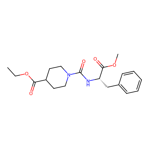 methyl N-{[4-(ethoxycarbonyl)piperidin-1-yl]carbonyl}-L-phenylalaninate structure