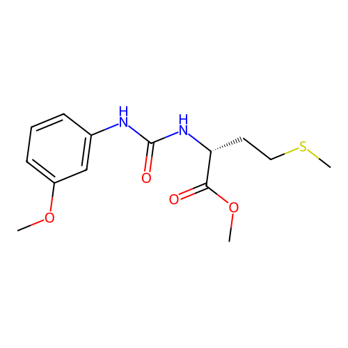 methyl N-[(3-methoxyphenyl)carbamoyl]-D-methioninate structure
