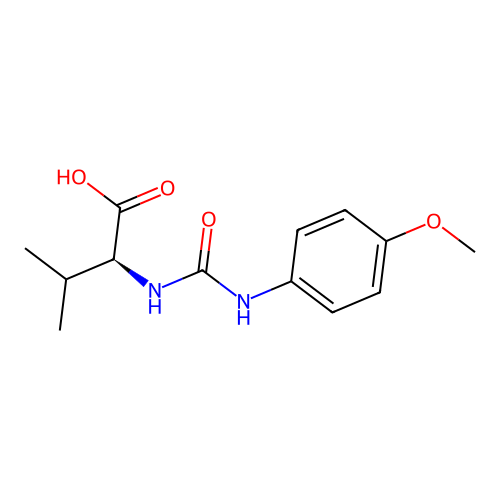 N-[(4-methoxyphenyl)carbamoyl]-L-valine structure
