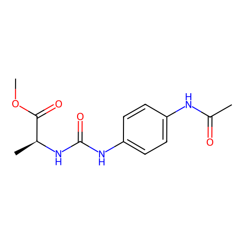 methyl N-{[4-(acetylamino)phenyl]carbamoyl}-L-alaninate structure