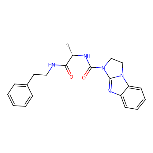 (S)-N-(1-oxo-1-(phenethylamino)propan-2-yl)-2,3-dihydro-1H-benzo[d]imidazo[1,2-a]imidazole-1-carboxamide structure