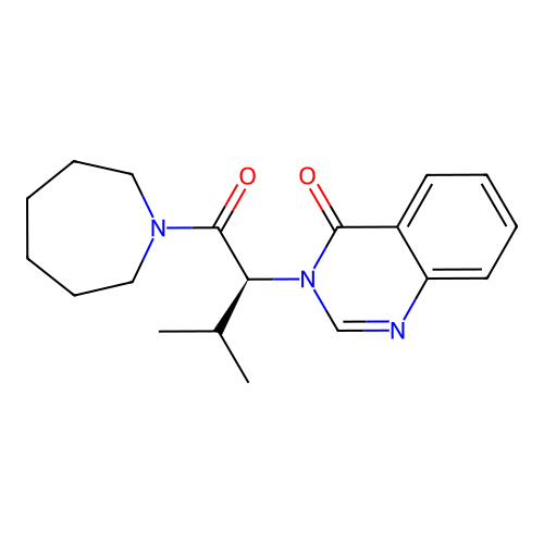3-[(2S)-1-(azepan-1-yl)-3-methyl-1-oxobutan-2-yl]quinazolin-4(3H)-one structure