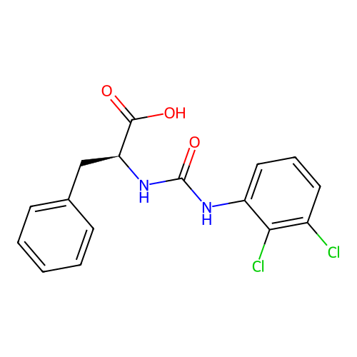 N-[(2,3-dichlorophenyl)carbamoyl]-L-phenylalanine structure