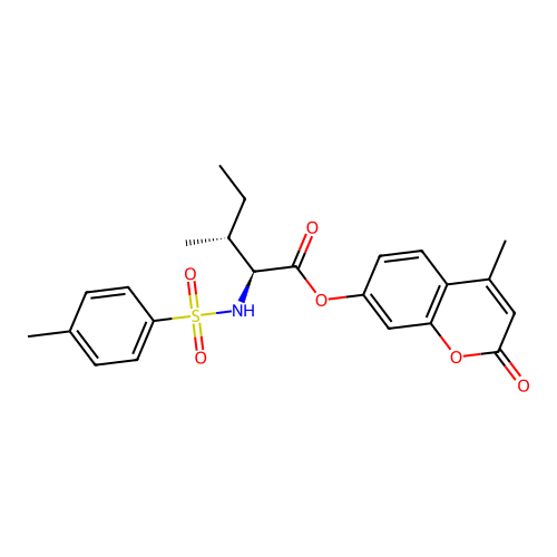 4-Methyl-2-oxo-2H-chromen-7-YL 3-methyl-2-(4-methylbenzenesulfonamido)pentanoate structure