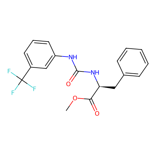 methyl N-{[3-(trifluoromethyl)phenyl]carbamoyl}-L-phenylalaninate structure