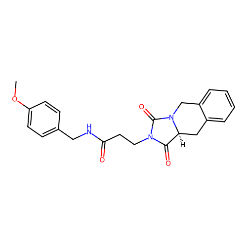 (S)-3-(1,3-dioxo-10,10a-dihydroimidazo[1,5-b]isoquinolin-2(1H,3H,5H)-yl)-N-(4-methoxybenzyl)propanamide structure