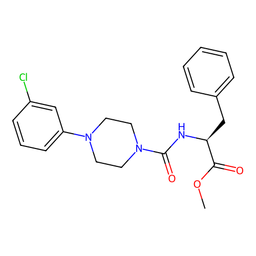 methyl N-{[4-(3-chlorophenyl)piperazin-1-yl]carbonyl}-L-phenylalaninate structure