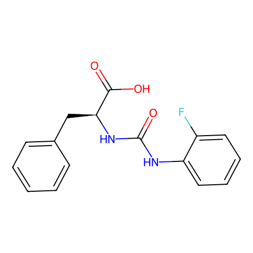 N-[(2-fluorophenyl)carbamoyl]-L-phenylalanine structure