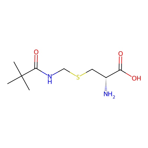 (S)-2-amino-3-((pivalamidomethyl)thio)propanoic acid structure