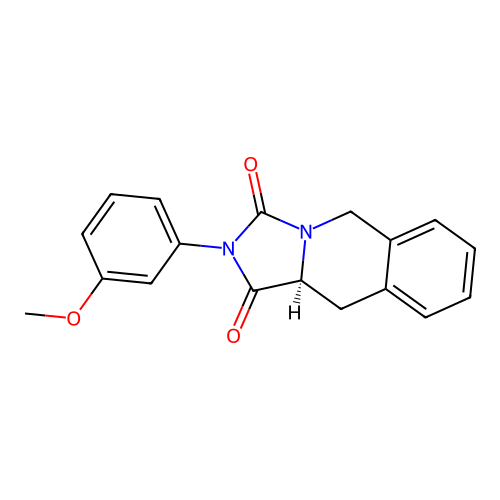 (10aS)-2-(3-methoxyphenyl)-10,10a-dihydro-5H-imidazo[1,5-b]isoquinoline-1,3-dione structure
