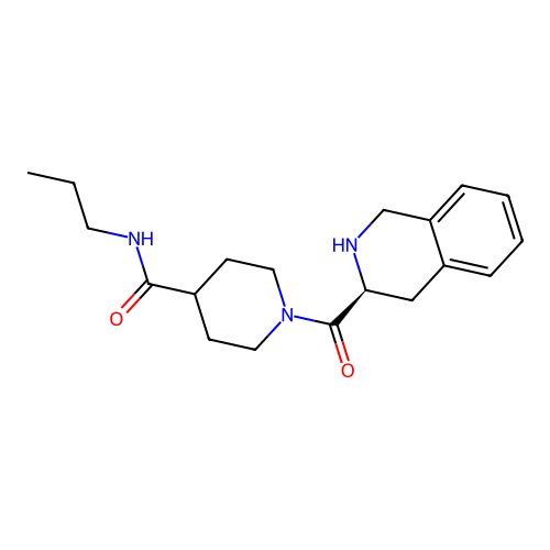 (S)-N-propyl-1-(1,2,3,4-tetrahydroisoquinoline-3-carbonyl)piperidine-4-carboxamide structure