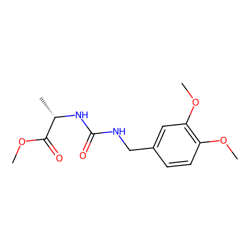 methyl N-[(3,4-dimethoxybenzyl)carbamoyl]-L-alaninate structure