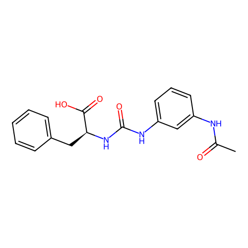 N-{[3-(acetylamino)phenyl]carbamoyl}-L-phenylalanine structure