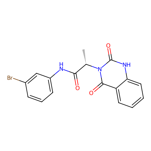 (2S)-N-(3-bromophenyl)-2-(2-hydroxy-4-oxoquinazolin-3(4H)-yl)propanamide structure
