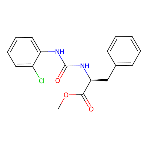 (S)-methyl 2-(3-(2-chlorophenyl)ureido)-3-phenylpropanoate structure