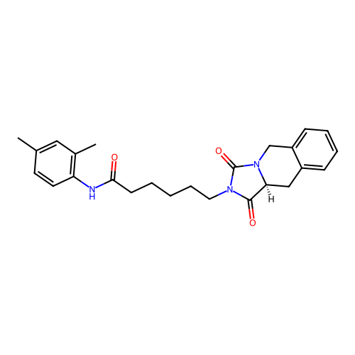 (S)-N-(2,4-dimethylphenyl)-6-(1,3-dioxo-10,10a-dihydroimidazo[1,5-b]isoquinolin-2(1H,3H,5H)-yl)hexanamide structure