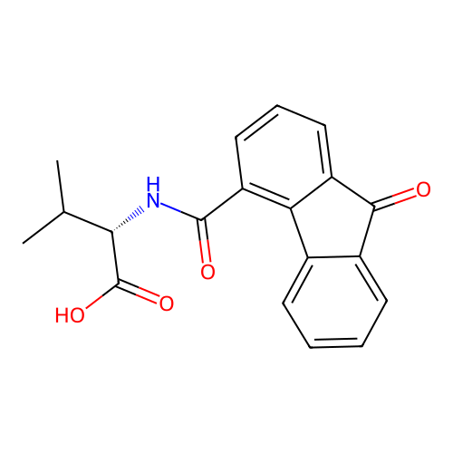N-[(9-oxo-9H-fluoren-4-yl)carbonyl]-L-valine structure