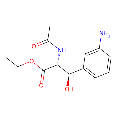 (2R,3R)-ethyl 2-acetamido-3-(3-aminophenyl)-3-hydroxypropanoate structure