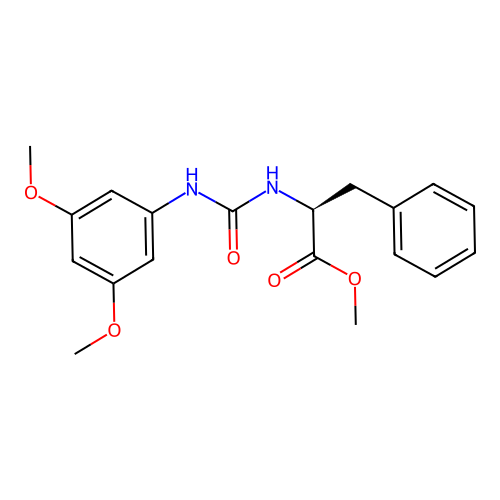 (S)-methyl 2-(3-(3,5-dimethoxyphenyl)ureido)-3-phenylpropanoate structure