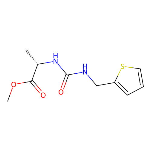 (S)-methyl 2-(3-(thiophen-2-ylmethyl)ureido)propanoate structure