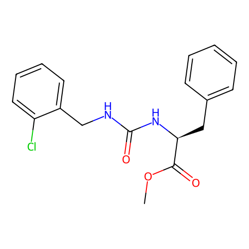 (S)-methyl 2-(3-(2-chlorobenzyl)ureido)-3-phenylpropanoate structure